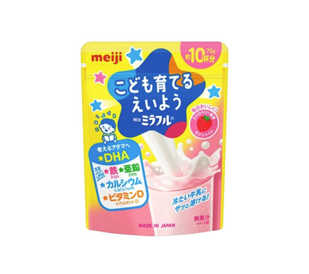 철분, 칼슘, 아연, DHA가 함유된 메이지 딸기 풍미 분유