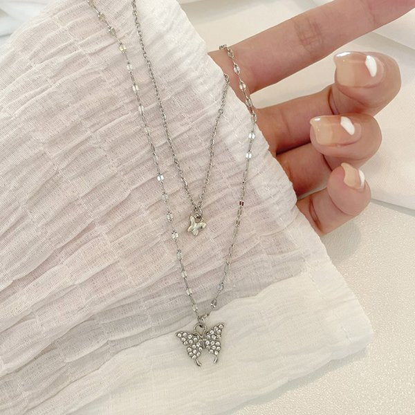 LUPIS Double-Layered Butterfly Necklace