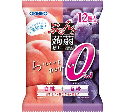 ORIHIRO 0-Calorie White Peach & Kyoho Grape Konjac Jelly