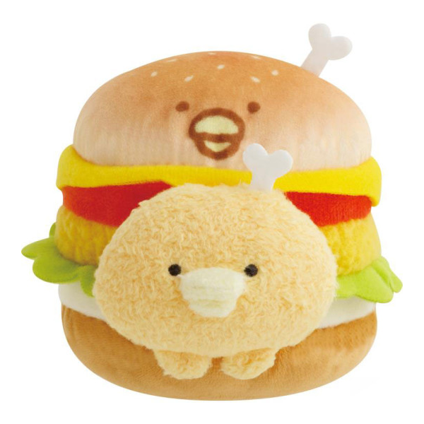 San-X Chickip Uma Uma Burger Sqeaker Toy