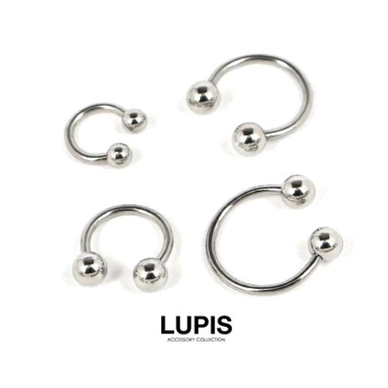 LUPIS 16G Silver Circular Barbell Body Earrings