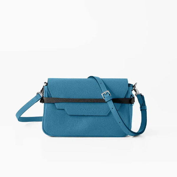 CHATONA In and Out - Mini Leather Bag (Dragee Blue)