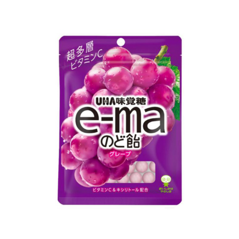 UHA Mikakuto e-ma Grape Lozenge Candy