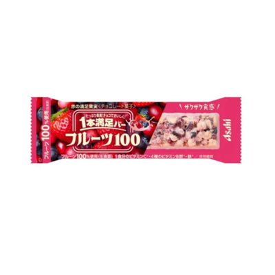 Asahi Ippon Manzoku Bar Fruits 100 (Fruit and Granola Chocolate Bar)