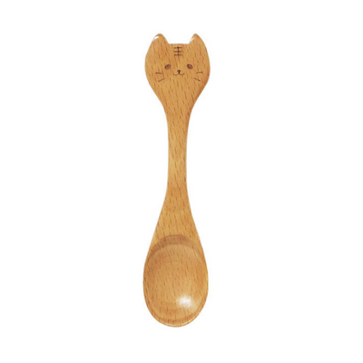 Maruki Wooden Cat and Paw Mini Spoon (Random Design)