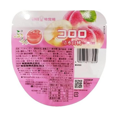 UHA Mikakuto Kororo Shimizu White Peach Gummy Candy