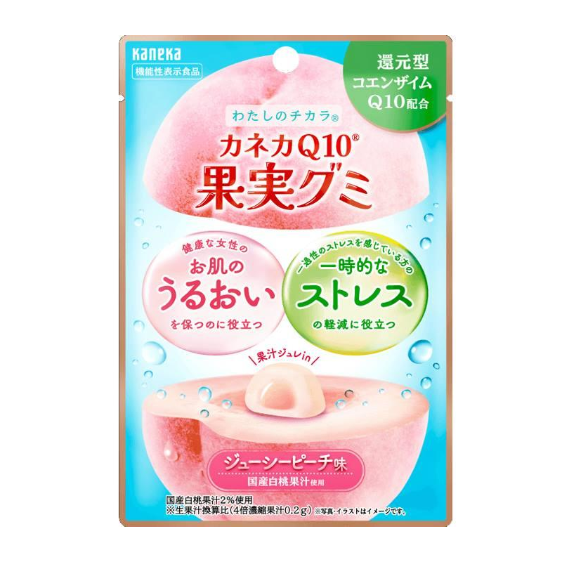Kaneka Q10 Fruit Gummy (Shine Muscat Grape/Juicy Peach)