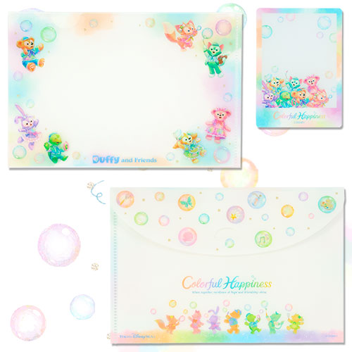 Disney Duffy & Friends 20th Anniversary Colorful Happiness Postcard and Folder Set