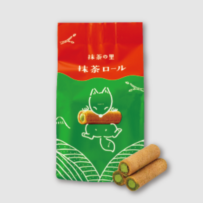Shobien Matcha no Sato Matcha Cream Roll Cookies