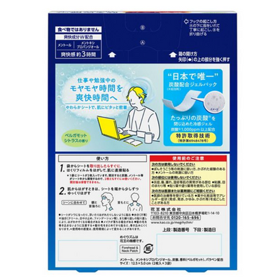 KAO MegRhythm Carbonated Gel Head & Neck Pack (6 Sheets)