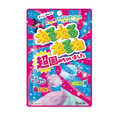 Kracie Nerunerunerune Super-Hard Grape and Ramune Soda Fizzy Tablet Candy