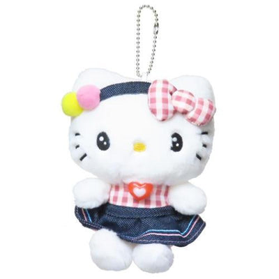 Sanrio Gingham Denim Plush Keychain (Assorted Characters Available)