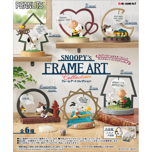 RE-MENT Peanuts Snoopy's Frame Art Blind Box Figurine (Random 1 of 6)