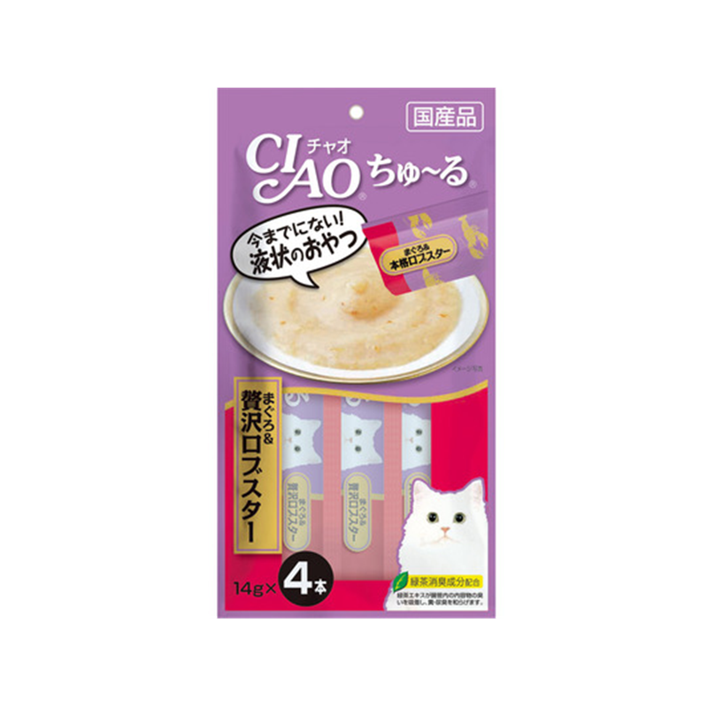 Inaba CIAO Churu Maguro Tuna and Premium Lobster Cat Treats