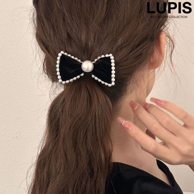 LUPIS Pearl & Velvet Ribbon Hair Tie