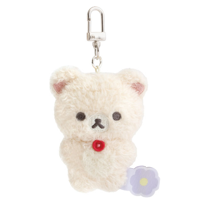 San-X Basic Rilakkuma Flower Korilakkuma Plush Keychain