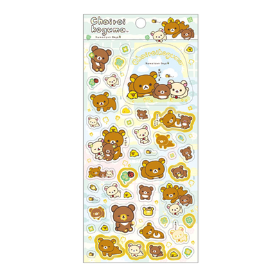 San-X Rilakkuma - Chairokoguma's Kumakyun Days Sticker Set