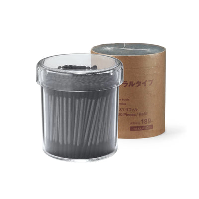 Muji Black Spiral Cotton Swabs (Refill)