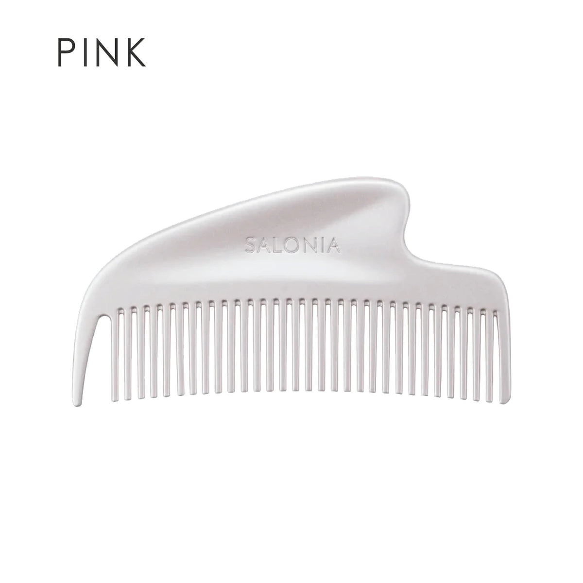 PREORDER SALONIA Glossy Care Metal Scalp Massage Comb – Pink