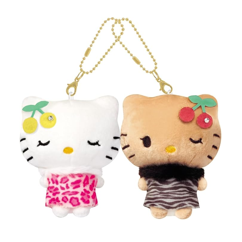Sanrio Hello Kitty & Mimmy Plush Twin Keychain