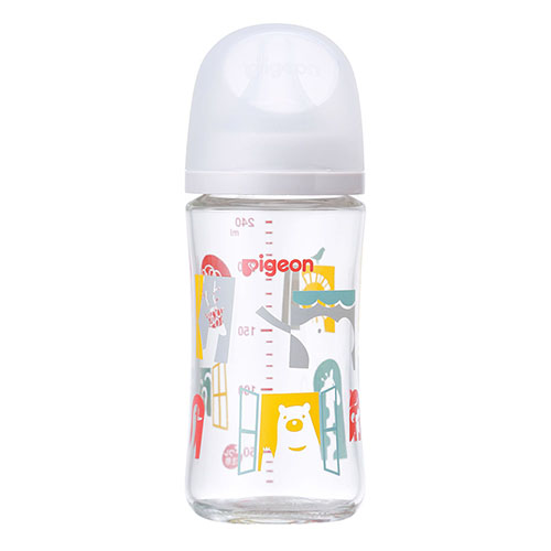 PIGEON Baby Feeding Bottle (Glass, 240ml / 3 months+)