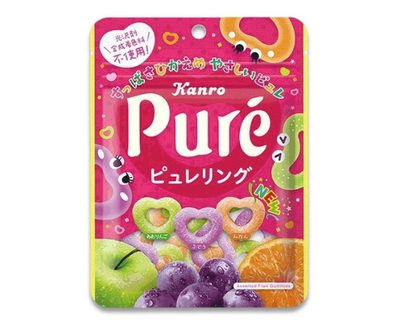 Kanro Pure Ring Assorted Fruit Gummies