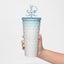 Starbucks Stainless Steel Cold Cup Tumbler with Ribbon Straw Charm