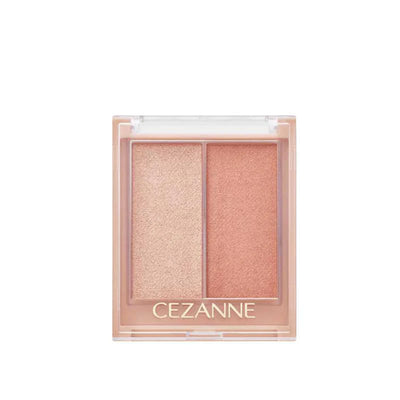 CEZANNE makeup palette with two shades on a white background