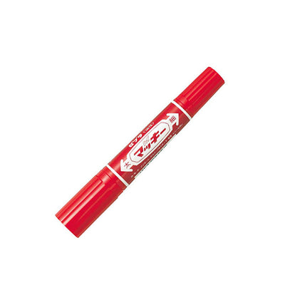 Zebra Hi Mackee Double Tip Red Oil Marker