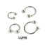 LUPIS 16G Silver Circular Barbell Body Earrings
