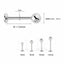 LUPIS 14G Silver Simple Lovelet Stud Body Earrings