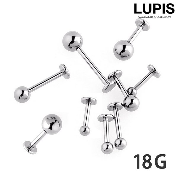 LUPIS 18G Silver Simple Lovelet Stud Body Earrings
