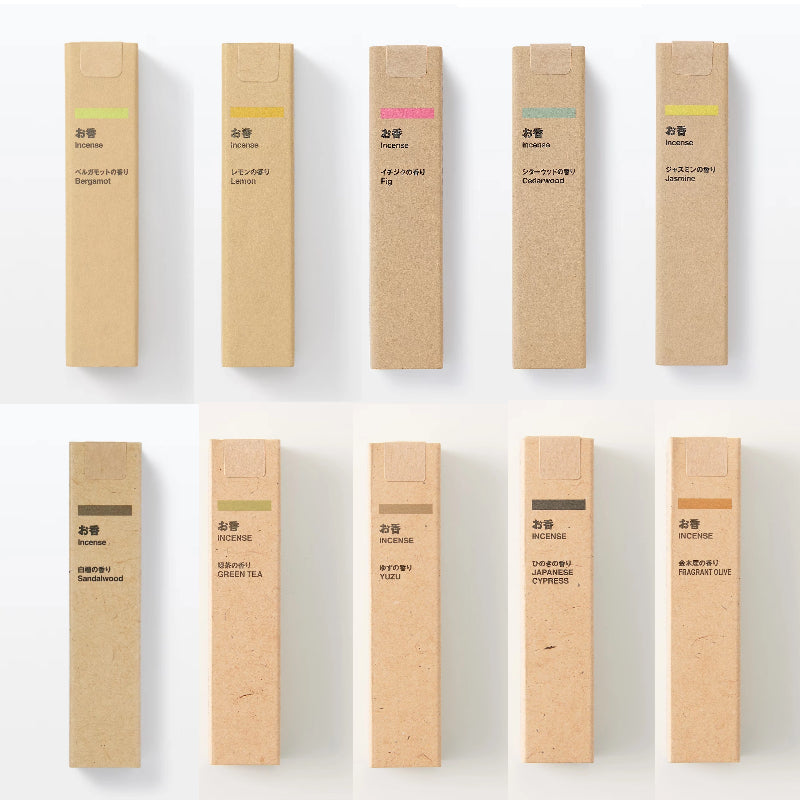 MUJI Incense Sticks 10 Fragrances (12 Sticks)