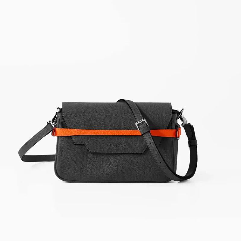 CHATONA In and Out - Mini Leather Bag (Black)