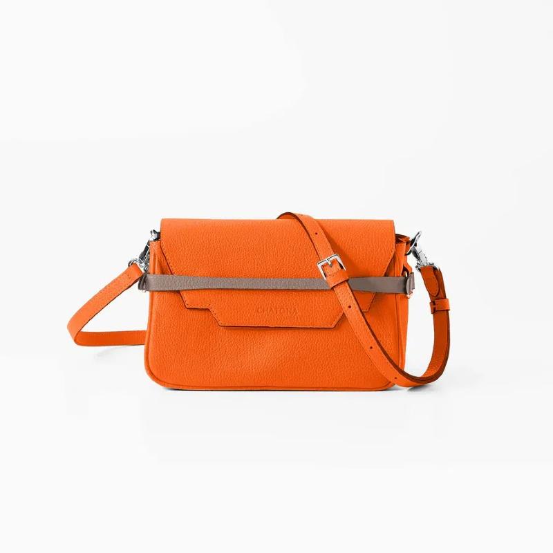 CHATONA In and Out - Mini Leather Bag (Fresh Orange)