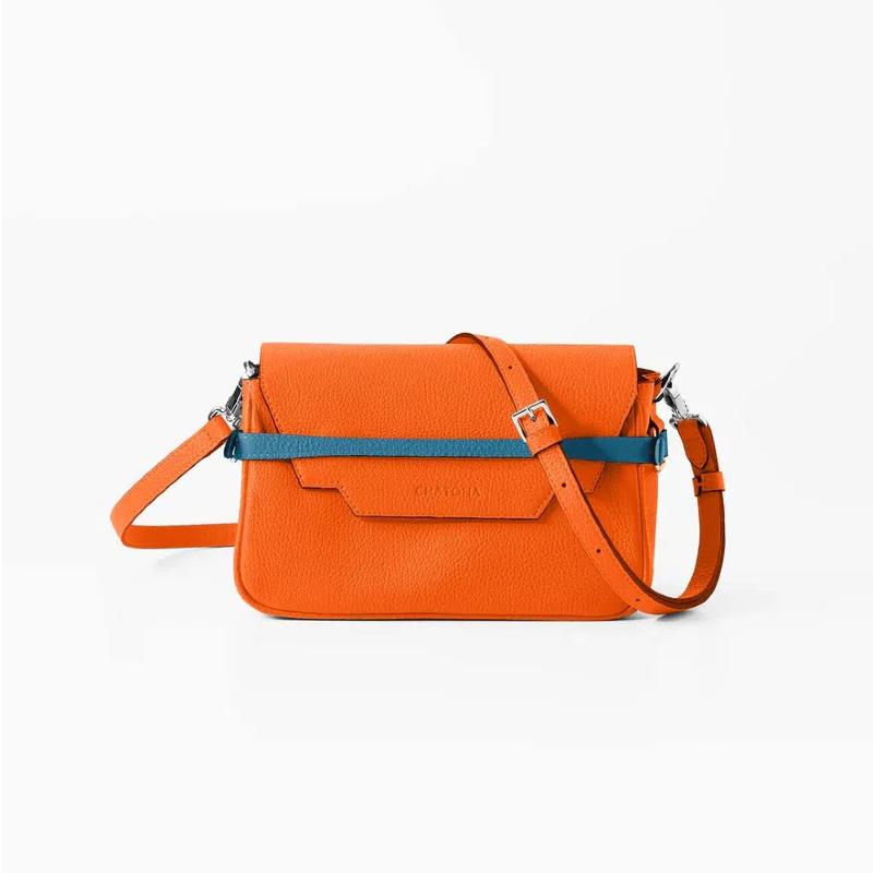 CHATONA In and Out - Mini Leather Bag (Fresh Orange)