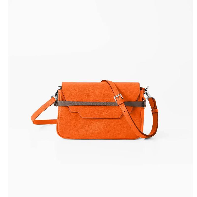 CHATONA In and Out - Mini Leather Bag (Fresh Orange)