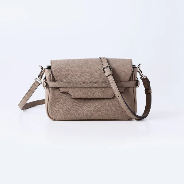 CHATONA In and Out - Mini Leather Bag (Tourterelle Beige)