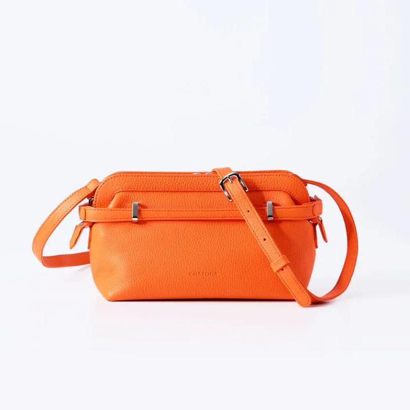 CHATONA Mini Leather Bag (Fresh Orange)