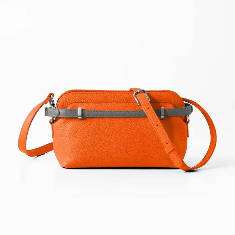 CHATONA Mini Leather Bag (Fresh Orange)