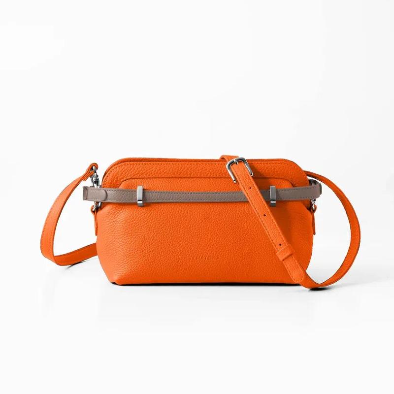 CHATONA Mini Leather Bag (Fresh Orange)