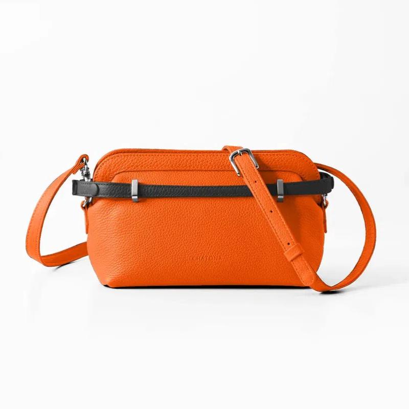 CHATONA Mini Leather Bag (Fresh Orange)