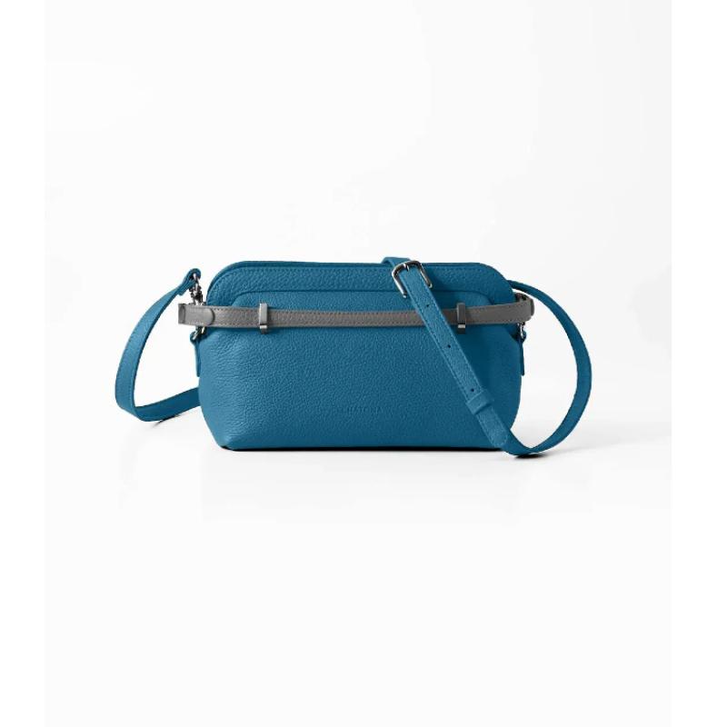 CHATONA Mini Leather Bag (Dragee Blue)