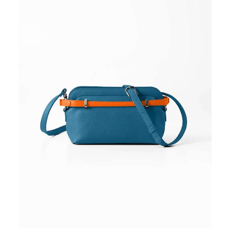 CHATONA Mini Leather Bag (Dragee Blue)