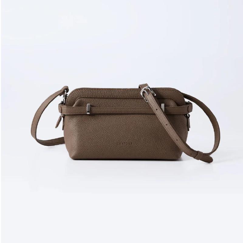 CHATONA Mini Leather Bag (Etoupe Brown)