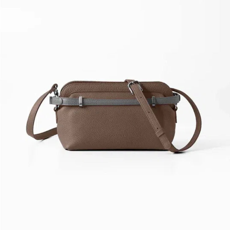 CHATONA Mini Leather Bag (Etoupe Brown)
