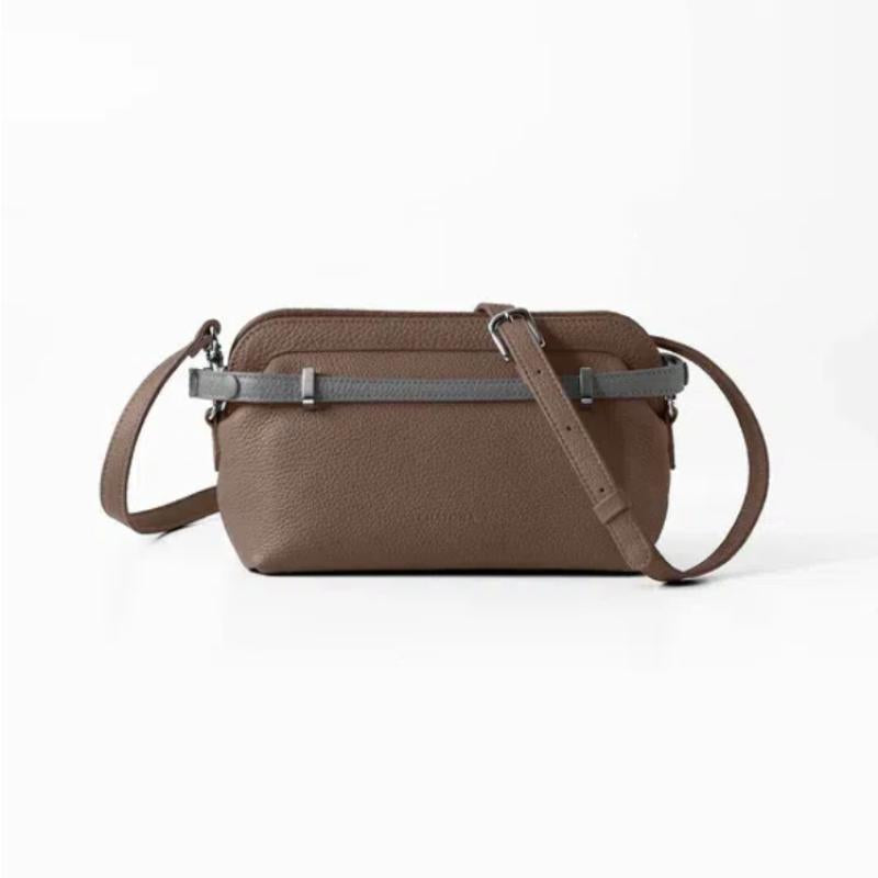 CHATONA Mini Leather Bag (Etoupe Brown)