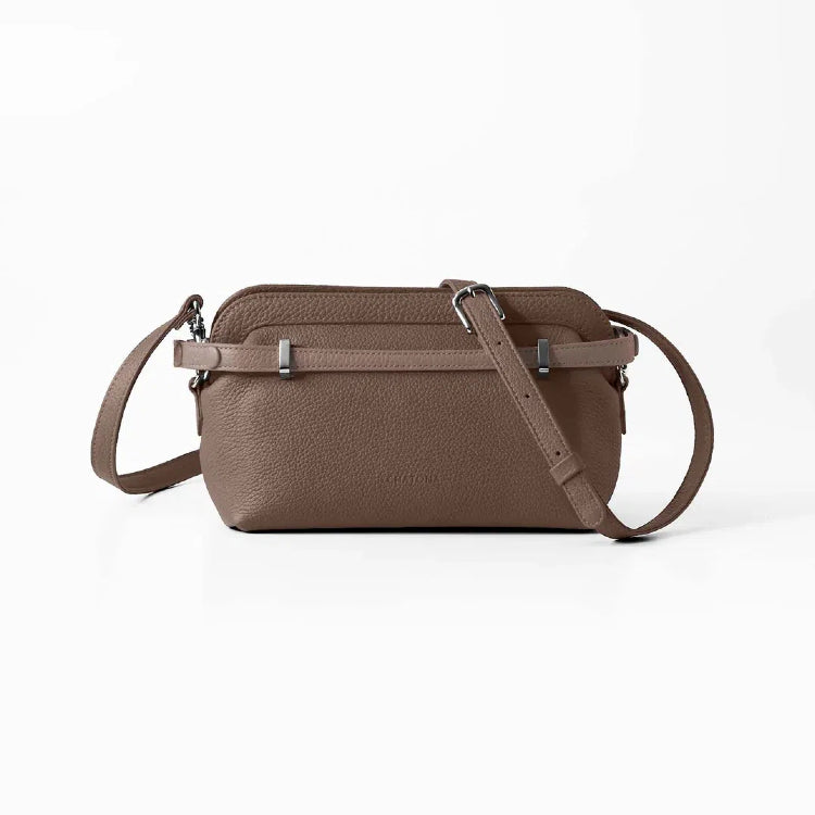CHATONA Mini Leather Bag (Etoupe Brown)