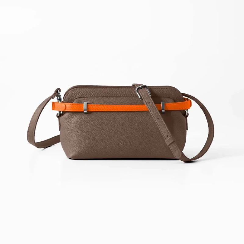 CHATONA Mini Leather Bag (Etoupe Brown)