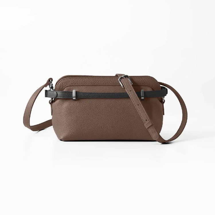 CHATONA Mini Leather Bag (Etoupe Brown)